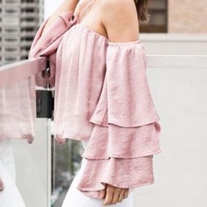 4Si3nna Ruffle Off-the-Shoulder Blouse